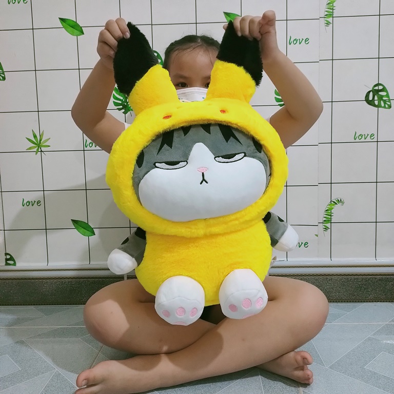 Gấu bông mèo hoàng thượng cosplay mèo hoàng đế lông tơ mềm mịn gấu bông lông mịn an toàn cho bé