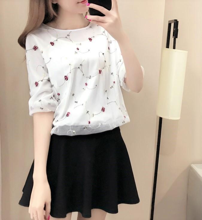 [HCM]Áo Kiểu Nữ Ren Hoa Thêu Đẹp