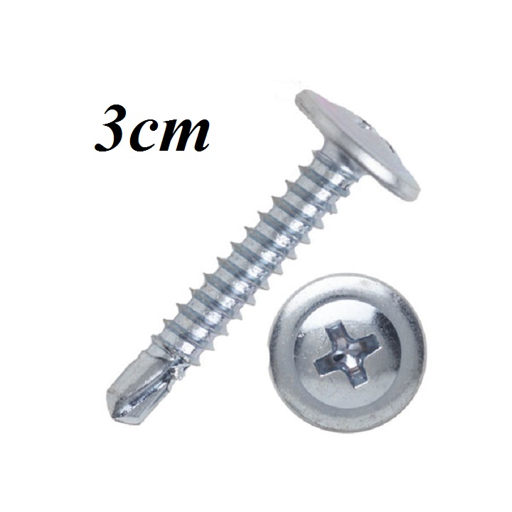 3cm - 100 CON VÍT ĐUÔI CÁ ĐẦU DÙ - VÍT SÀN DÙ 3P