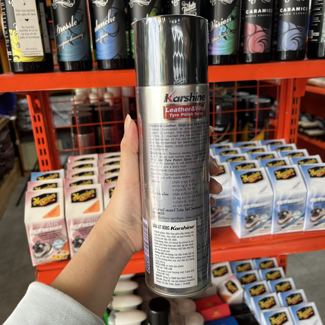 ầu Xịt Đánh Bóng Da , Gỗ Karshine 500ML (ThaiLand)