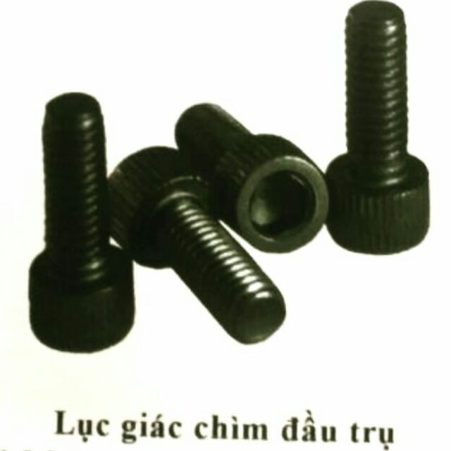 Ốc lục giác đen 6ly x1.5cm x 10 con...