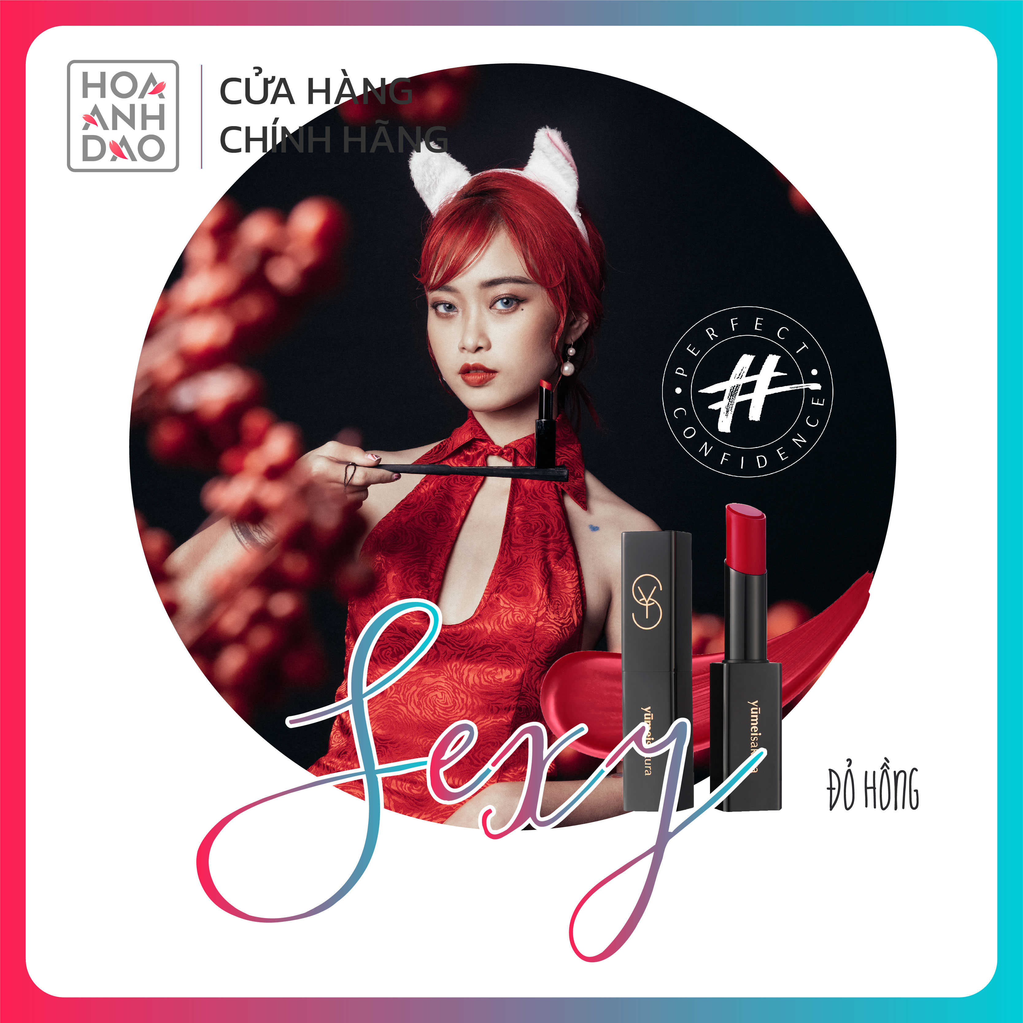 Son Dưỡng Collagen Yumeisakura - Đỏ hồng - Ladybug Red - YM01