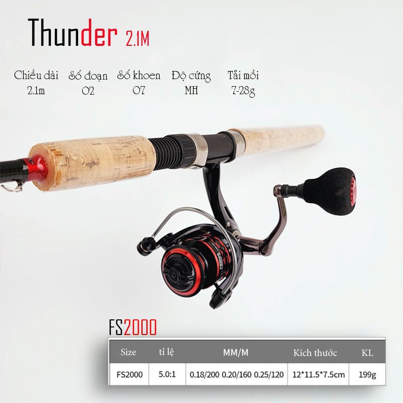 combo lure Đứng dài 2,1m  (đầy đủ phụ kiện)