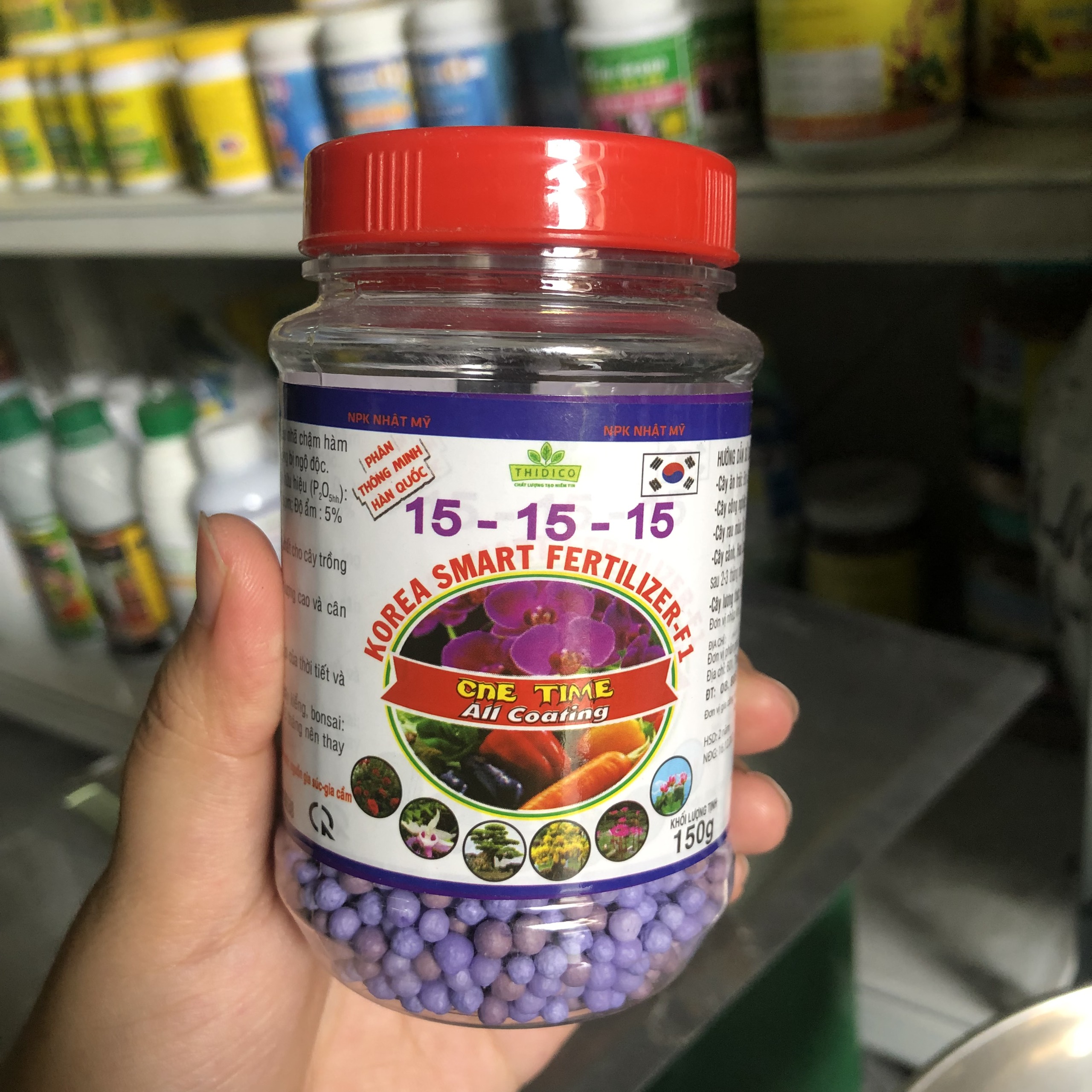PHÂN TAN CHẬM THÔNG MINH HÀN QUỐC 15-15-15- 150g