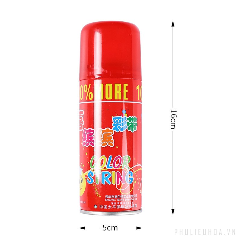 [HCM]Bình xịt dây sợi màu Crazy String Happy