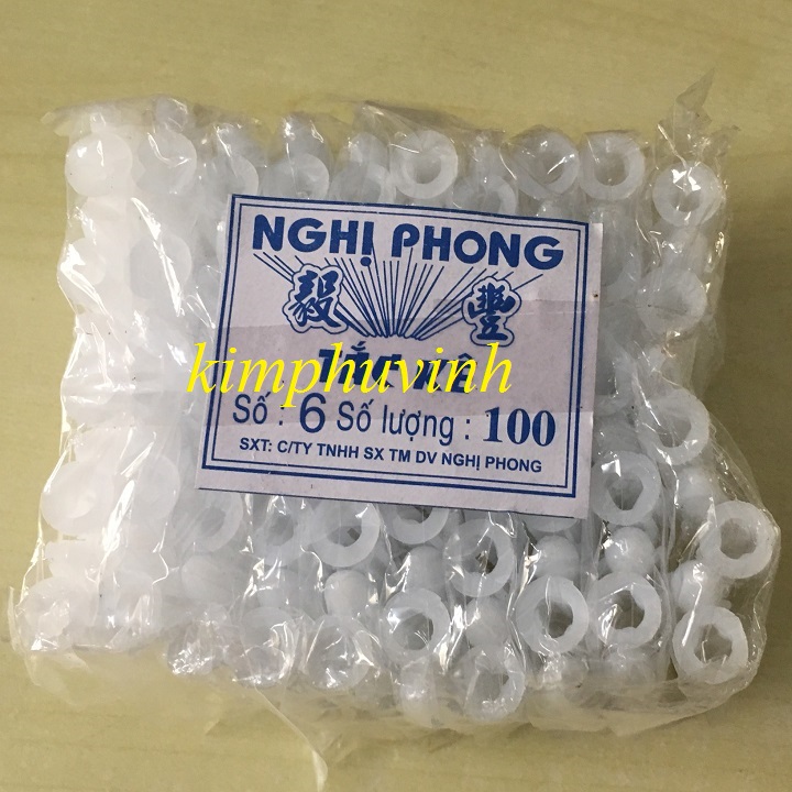 100 Tắc kê nhựa Số 6 (dài 5.5cm) - Dùng cho vít 6x50mm..