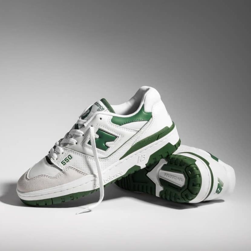 Giày Sneaker NB 550 White Green ( Giày NB 550 Trắng xanh)