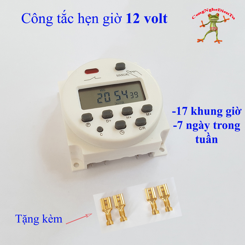 Công tắc hẹn giờ 12 volt màu trắng