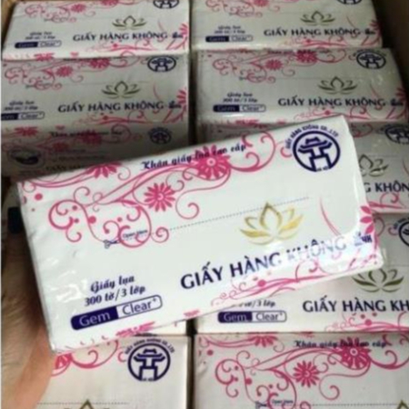 Giấy hàng không , giấy ăn lụa, giấy rút 3 lớp gói 300 tờ ,giấy loai 1 cao cấp