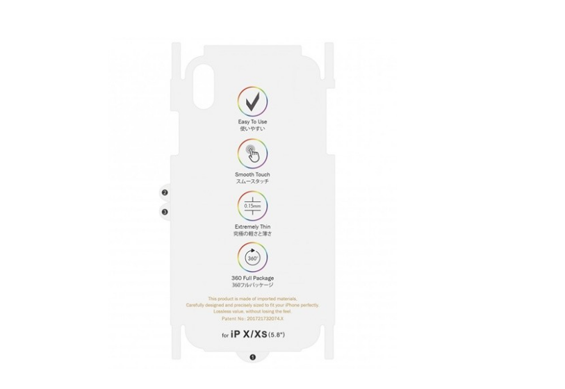 Miếng Dán PPF măt sau full viền cho iPhone X, Xs