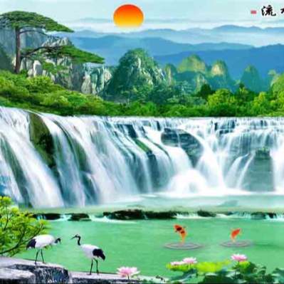 Tranh  3d sơn thủy size nhỏ