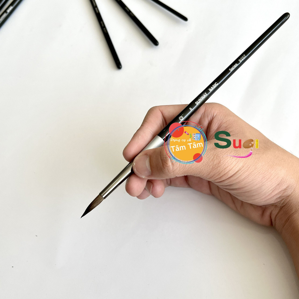 -cọ đầu nhọn lông sóc b207, sunway b207 lông sóc