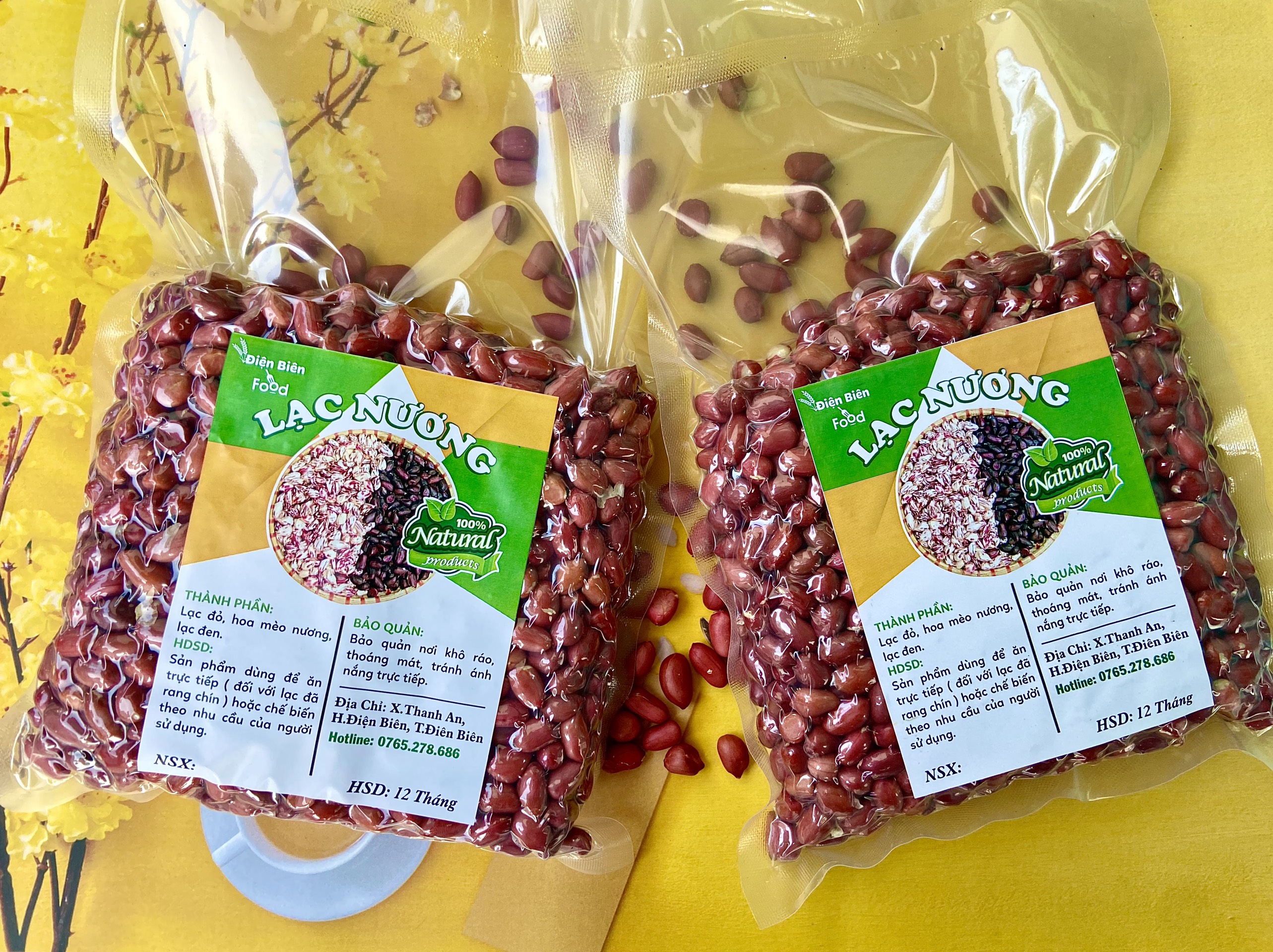 lạc đỏ bóc tay điện biên