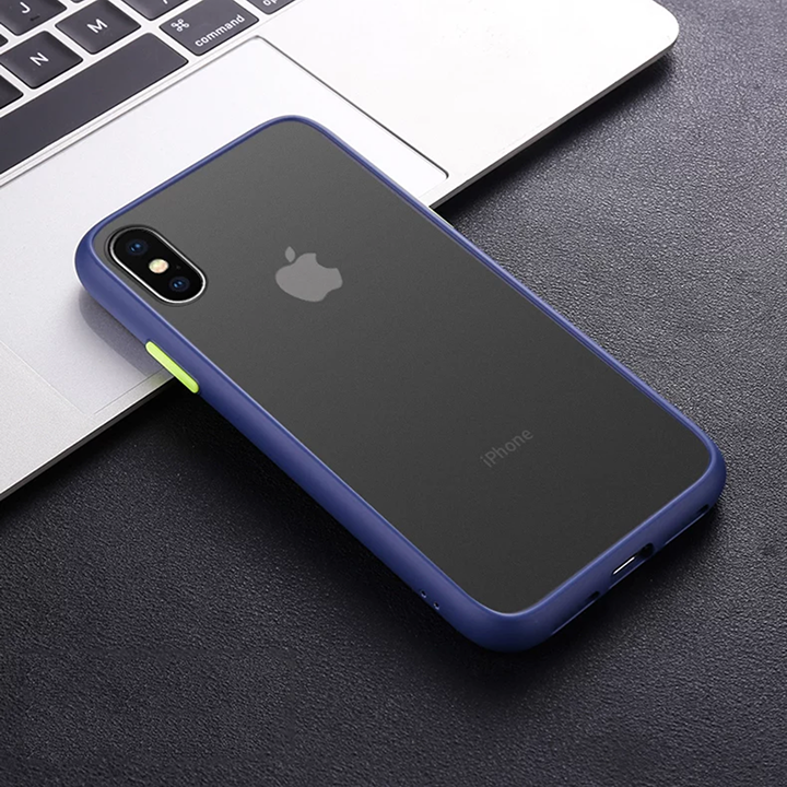 [TẶNG KÍNH CƯỜNG LỰC FULL MÀN] Ốp lưng iPhone viền nhựa dẻo chống sốc, lưng mờ [MÀU XANH LAM] / Ốp lưng ip6s Plus, iPhone 7 Plus, iPhone 8 Plus, iPhone XS Max, iPhone XR siêu bền / Case iPhone 11 Pro Max