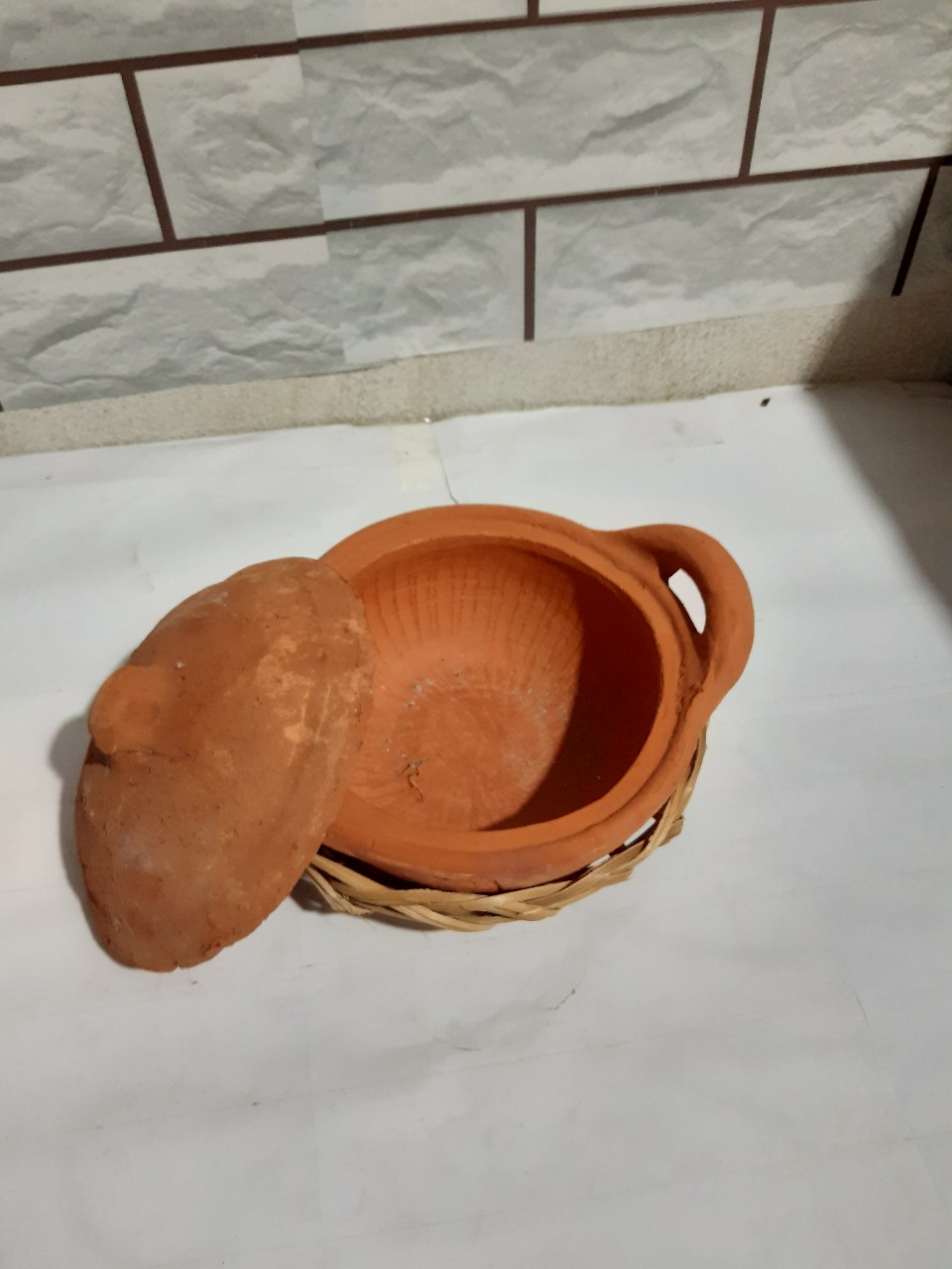 [HCM]Bộ nồi đất miền tây và rế tre 15 cm