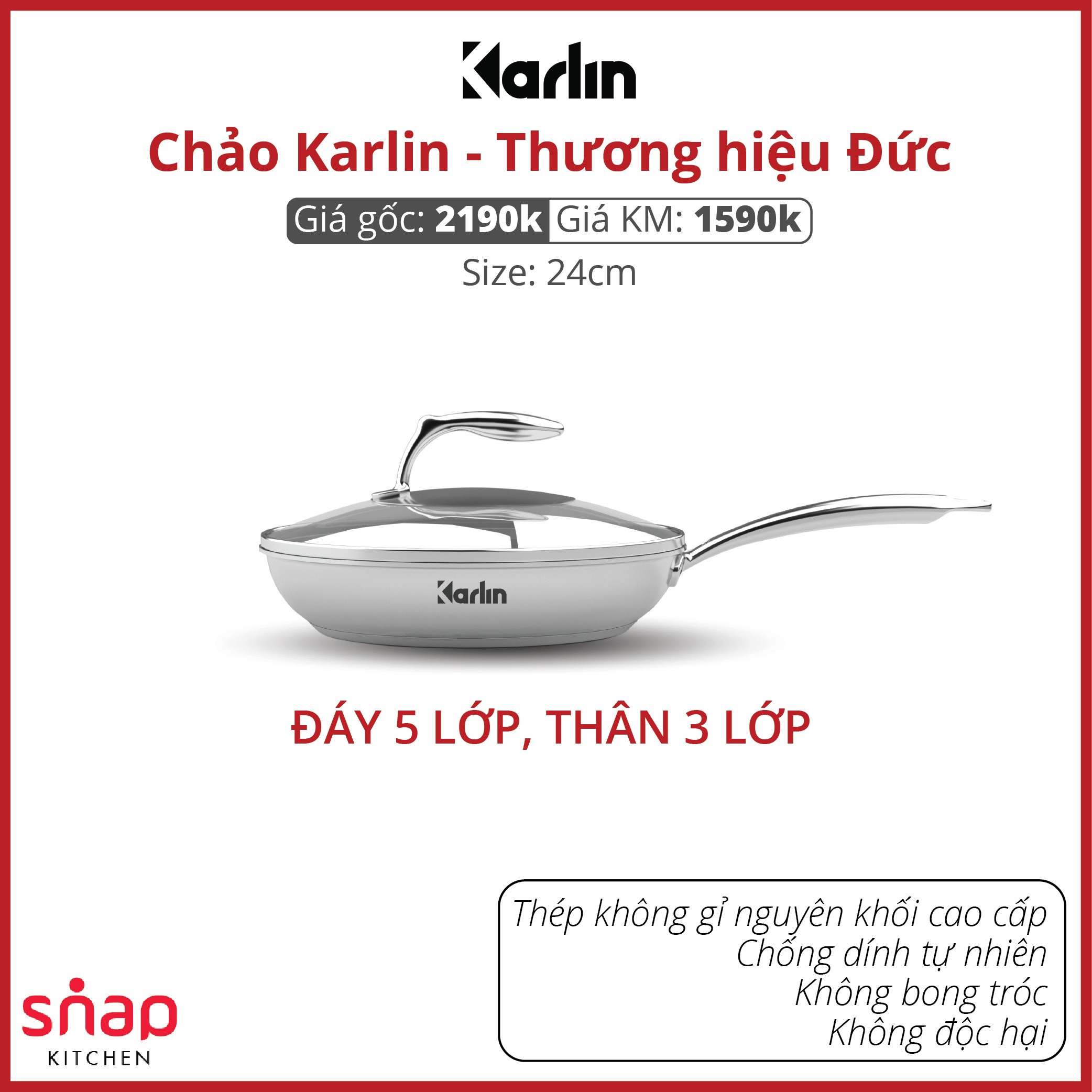 Nồi Chảo Inox KARLIN thương Hiệu Đức