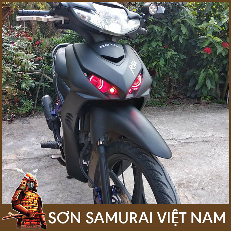 Sơn samurai nhám  - Combo màu đen nhám 109A sơn xịt samurai