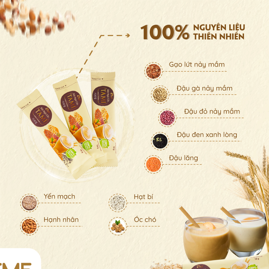 Bột Ngũ Cốc Tami (có đường)
