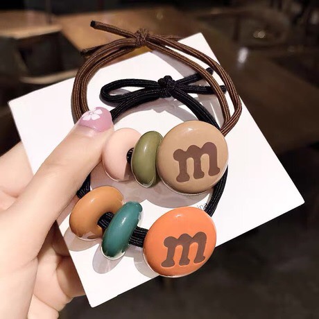 Dây buộc tóc kẹo M&M dễ thương