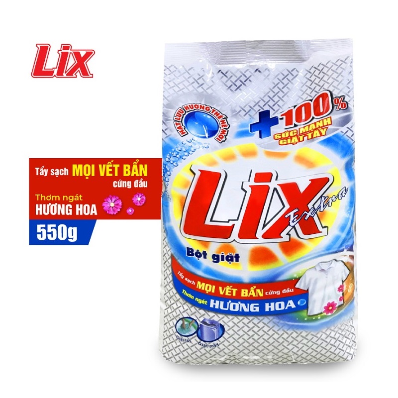 Bột giặt Lix extra hương hoa 550G EB055