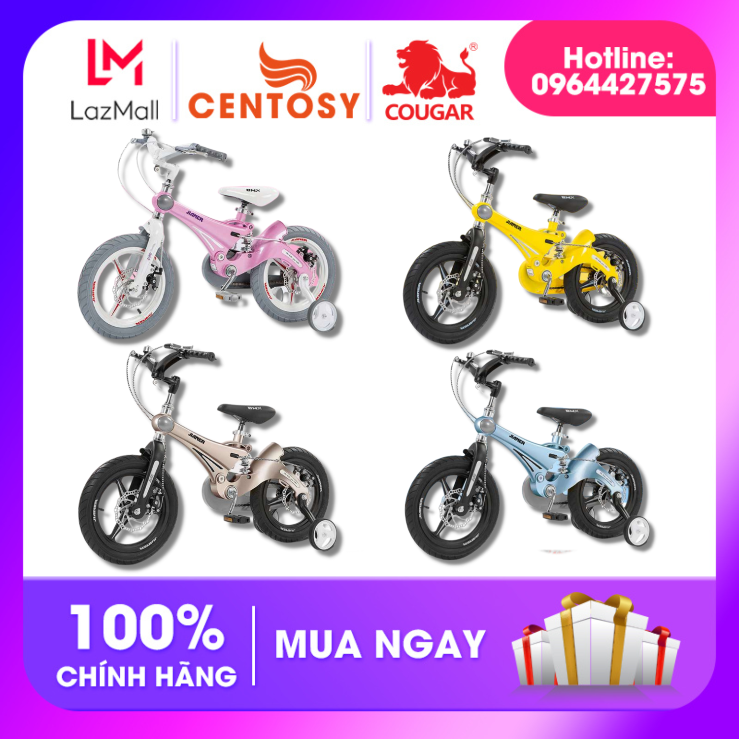 Xe Đạp Trẻ Em  Jianner J9 (4 màu)