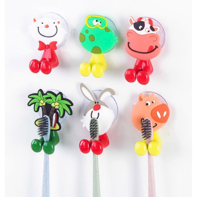 Set 3 Móc Treo Bàn Chải Đế Hút Chân Không
