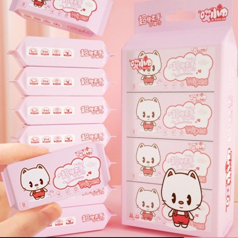 [1 gói] Khăn ướt mini bỏ túi siêu tiện lợi