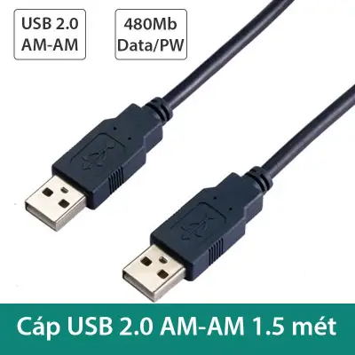 Cáp USB 2 đầu đực (Cáp USB 2.0 AM-AM) 1.5 mét