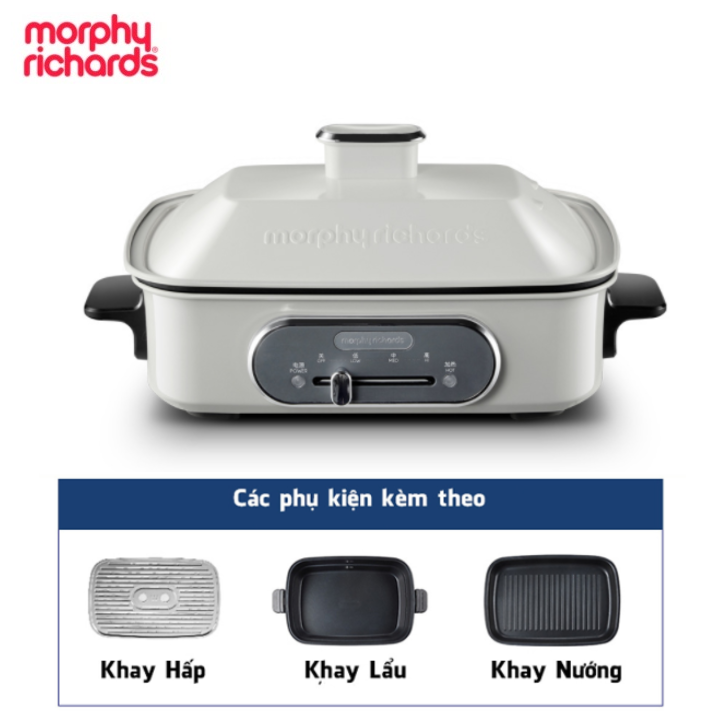 Pot Hot pot multi-purpose high-grade Morphy Richards MR9088 1400W, have 4 color: sea blue, green, red, white-imports warranty 2 years