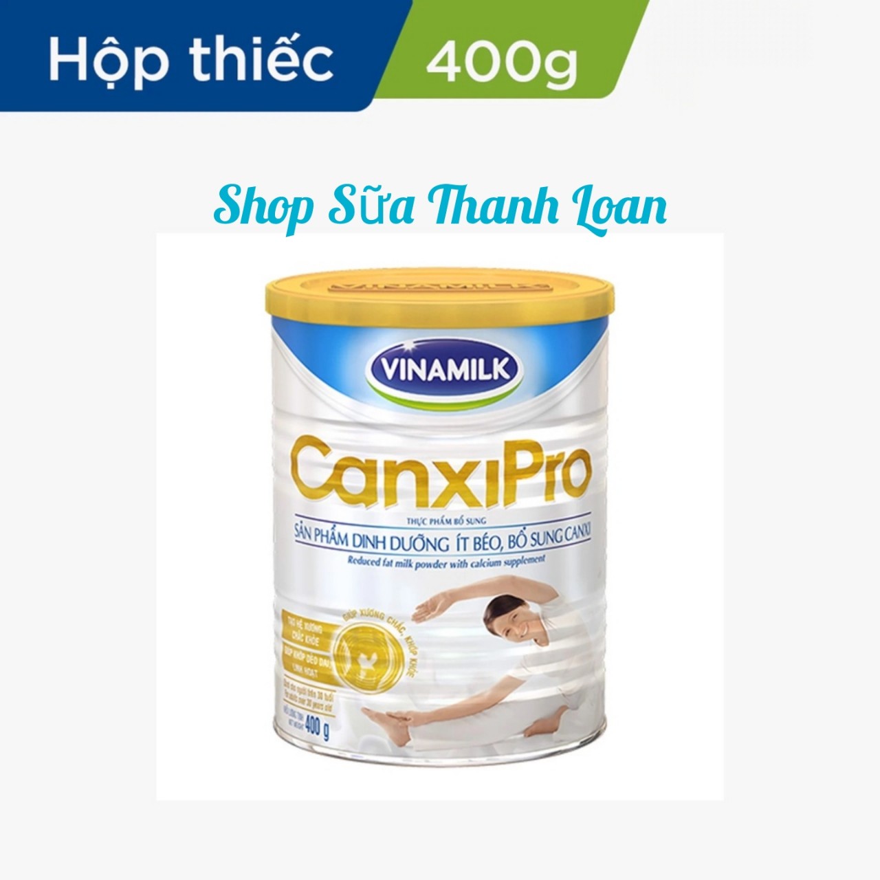 (HSD T10-2027) (Mẫu Mới) Sữa Bột Vinamilk Canxi Pro Hộp 400g/ 900g.