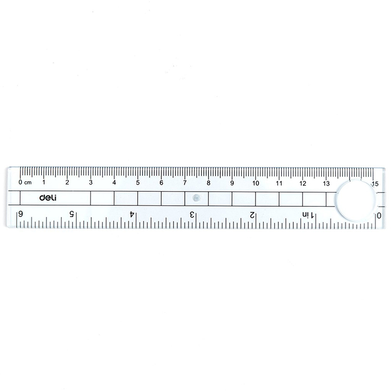 Bộ thước kẻ, eke, đo độ 15cm  4 chiếc túi zip 9597 Deli