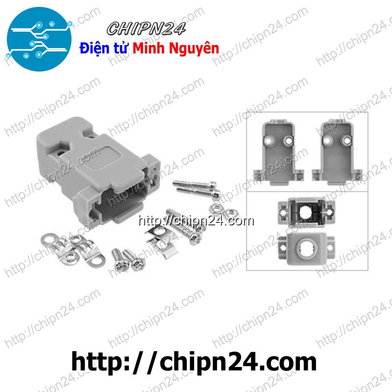 [2 cái] (D76) Vỏ DB9 (dùng cho DB9, DB15 3 hàng chân)