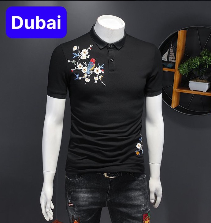 ÁO THUN, ÁO PHÔNG, ÁO THUN POLO CỔ TRỤ VẢI CÁ SẤU COTTON NAM NỮ HOA CHIM NEW MÀU ĐEN TAY NGẮN CÓ CỔ BẺ VẢI ĐẸP MỊN THỂ THAO - DUBAI FASHION