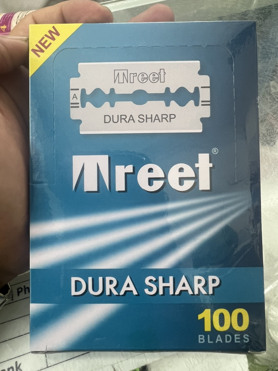 Dao lam cạo râu Treet xanh , dao tem treet xanh