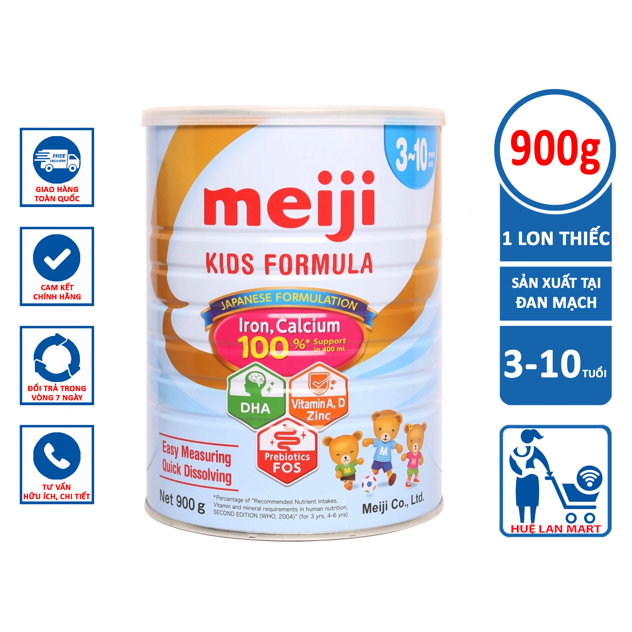 Sữa bột Meiji Kids Formula 3-10 Hộp 900g hàng nhập khẩu