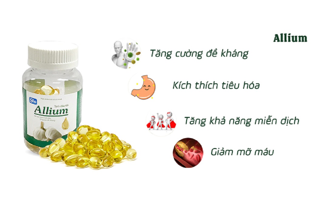 [HCM][Siêu Sale] TINH DẦU TỎI ALLIUM (60viên/ 1 hộp)