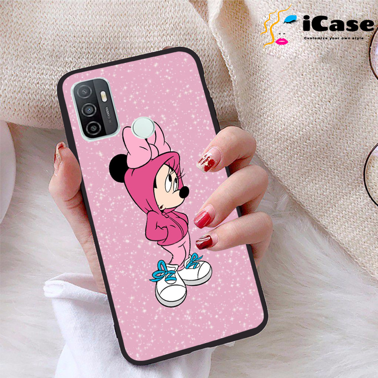 Ốp lưng Oppo A32 viền dẻo TPU BST Pinky
