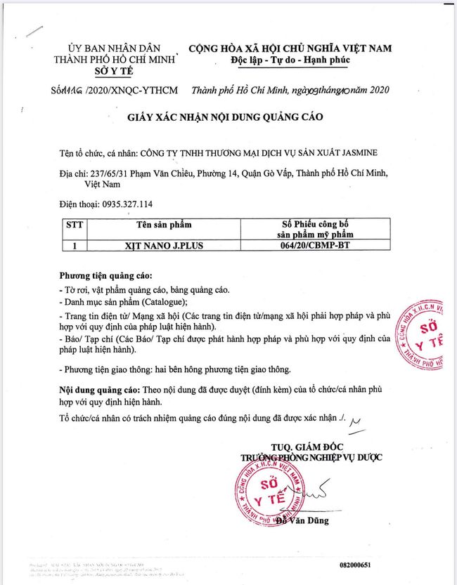 chai Xịt Tan Mỡ Nano Jplus Giảm Cân An toàn