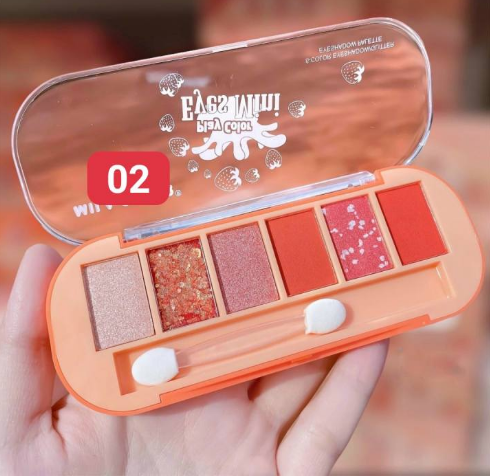 Phấn mắt Mila 6 ô Play Color Eyes Mini Kèm Cọ