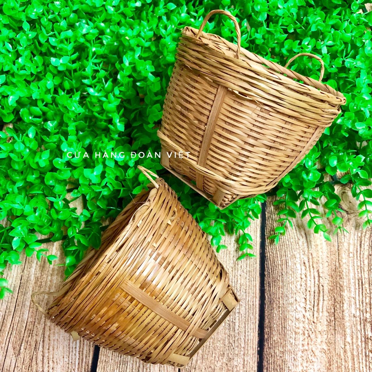 Giỏ tre - cần xe mini trang trí cực xinh