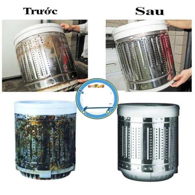 gói bột tẩy lồng máy giặt hàn quốc( 450 gram)