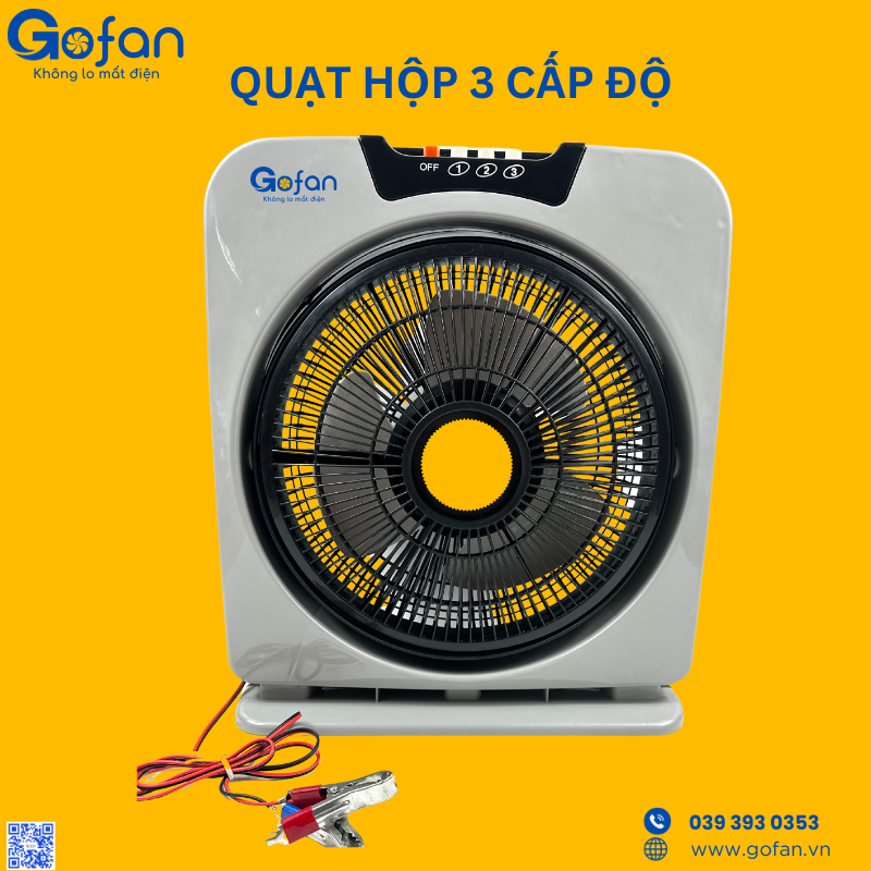 [HCM]Quạt hộp 12v kẹp bình ắc quy