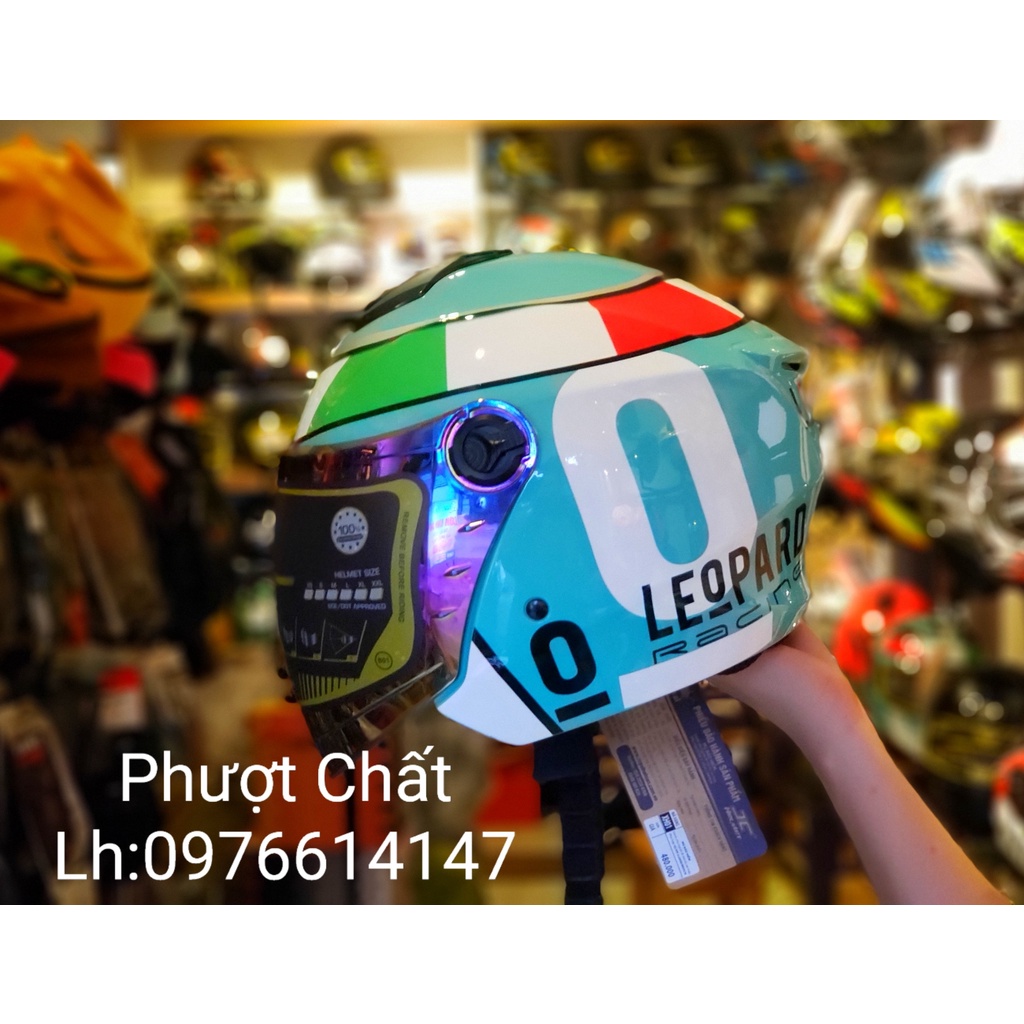 Nón bảo hiểm 3/4 tem Leopard Roc 02,M268,XH01