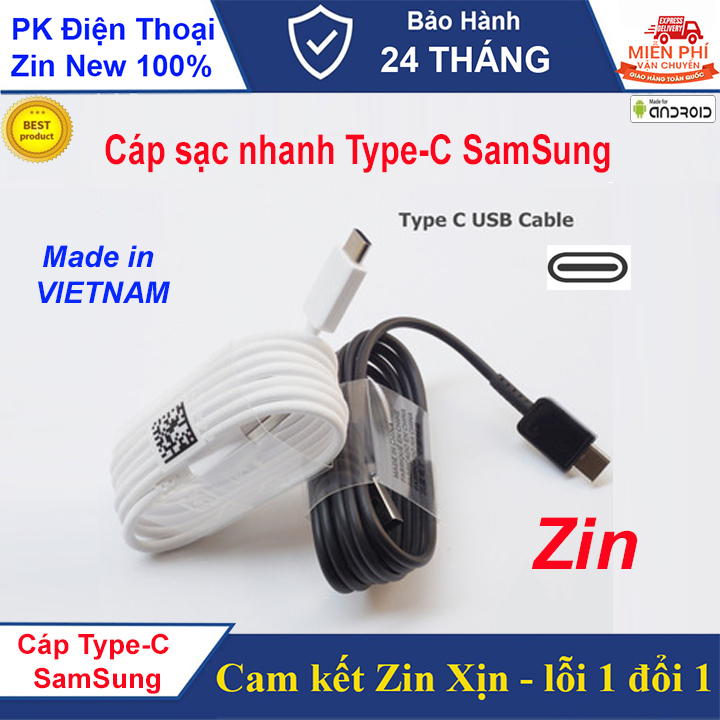 Cáp sạc nhanh Type-C Samsung,Made in Việt Nam