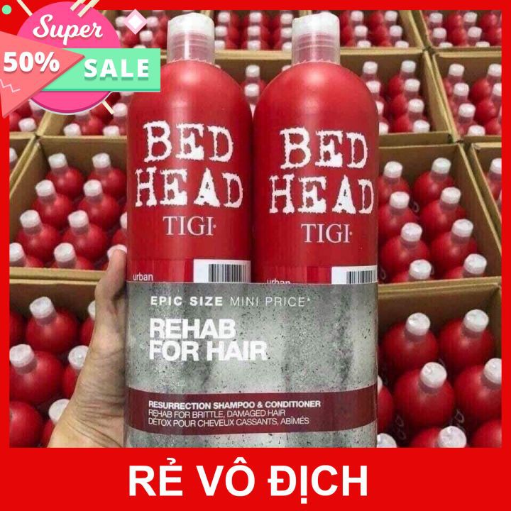 [ SIÊU SALE] Cặp Dầu Gội Xả TIGI đỏ 750mlx2 [ Siêu phục hồi]