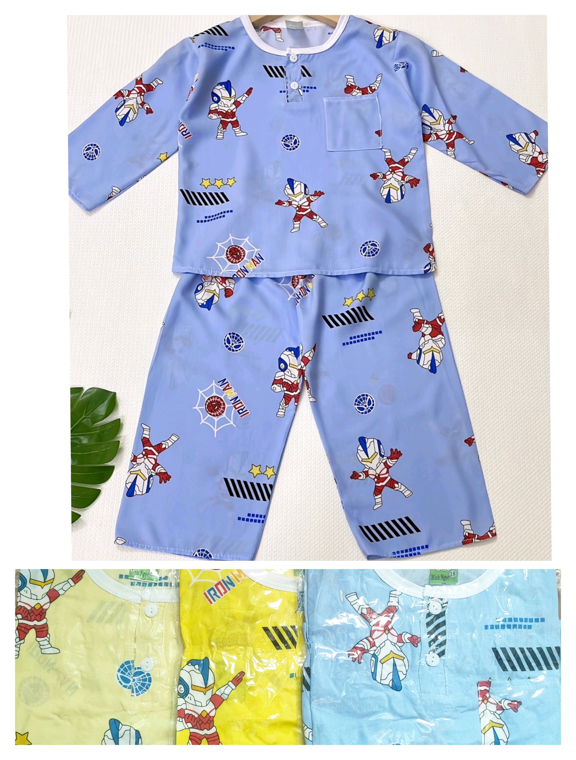 Bộ Tole Tay Dài Bé Trai (12-16kg) (giao màu ngẫu nhiên)