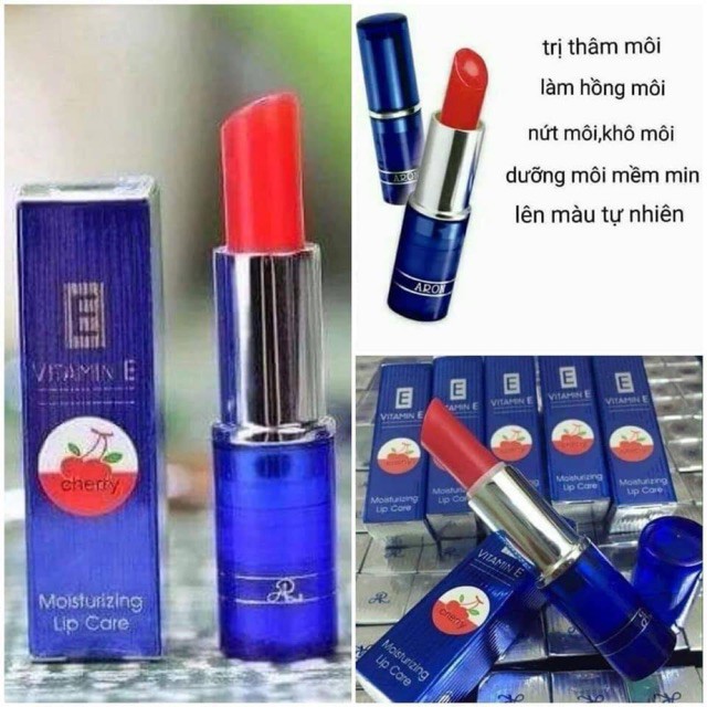 Son Dưỡng Môi Aron Vitamin E Cherry Thái Lan