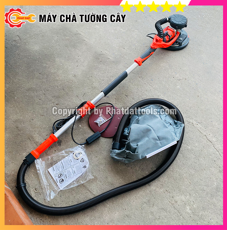 Máy đánh tường - máy chà tường cây 225f -tặng kèm 10 tờ nhám d230 - nhanh gấp 5 lần thợ chà tay - bảo hành 6 tháng