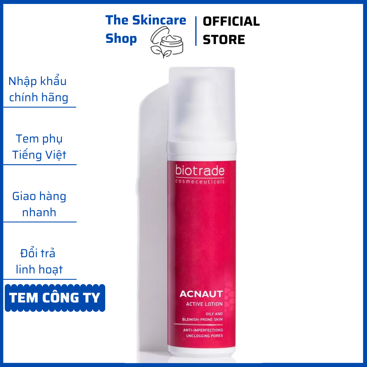 CHÍNH HÃNGDung dịch chấm mụn hoạt tính Biotrade Acnaut Active Lotion 10ml