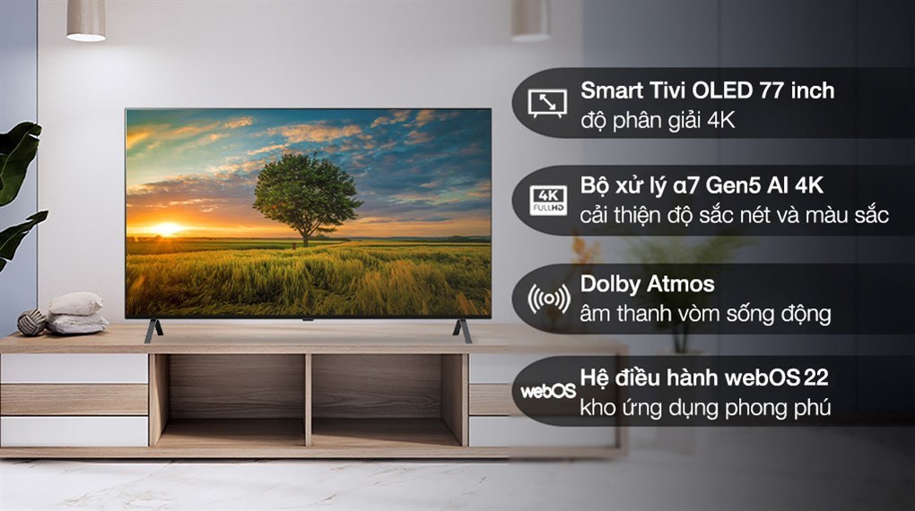 [HCM]Smart Tivi OLED LG 4K 77 inch 77A2PSA (Miễn phí giao tại HCM-ngoài tỉnh liên hệ shop)